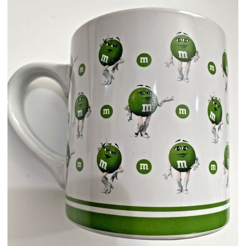 M&M’s White Coffee Mug / Cup with the M&M’s Sexy Green Character
